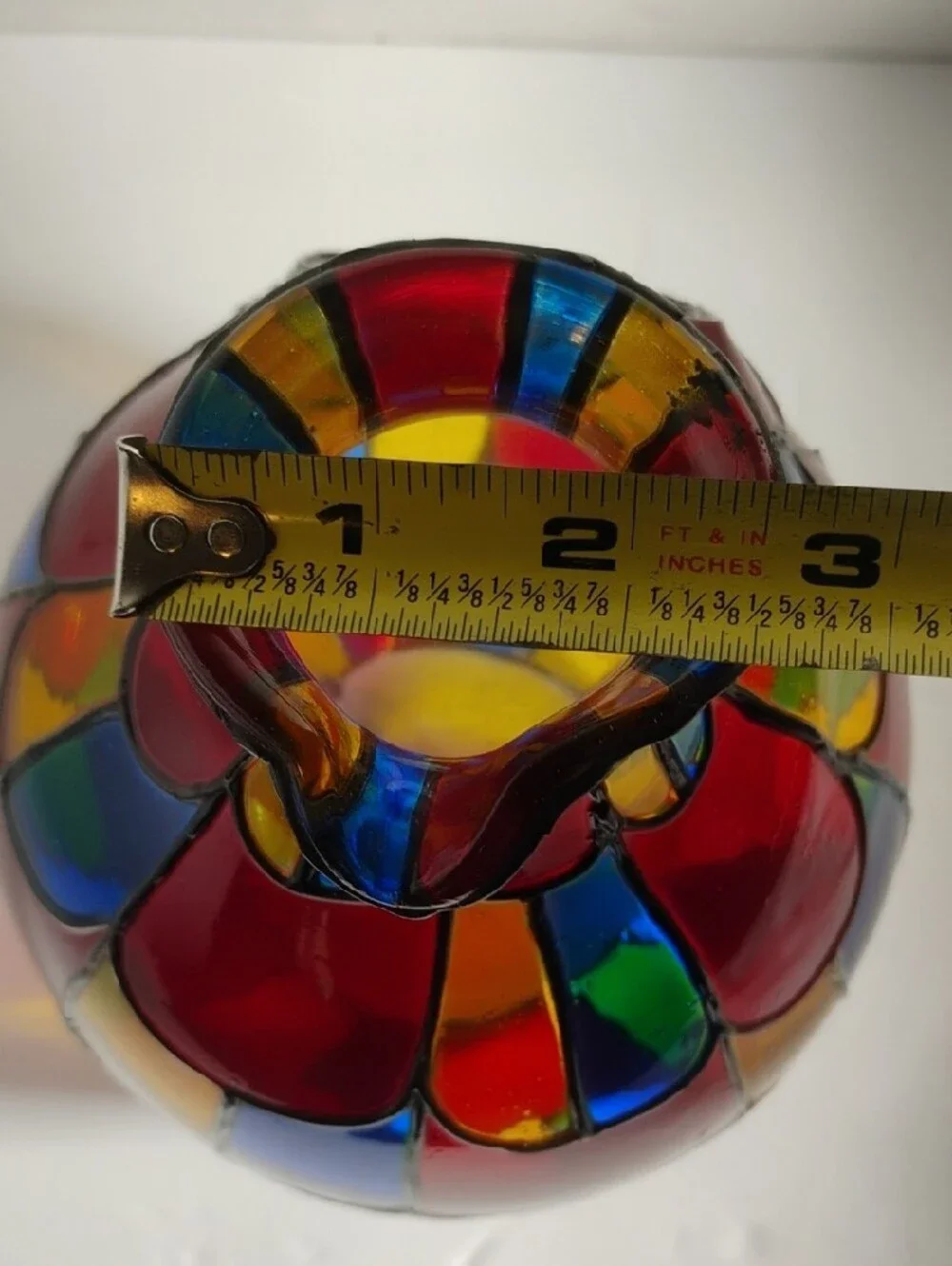 Vidrio Multicolor Stained Glass Style Decorative Wine Chiller Made In Mexico